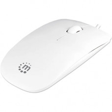 MANHATTAN SILHOUETTE SCULPTED WIRED MOUSE BLK 1000DPI USB OP