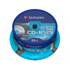 CD-R DataLifePlus, 80min, 52x, "Vinyl" Inkjet Printable 25pk